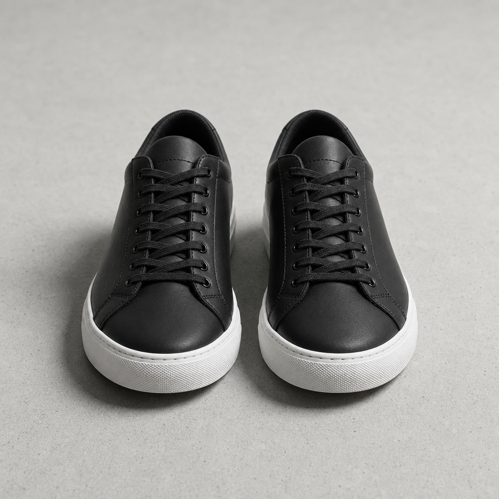 Assisi Black Low-Top Sneakers
