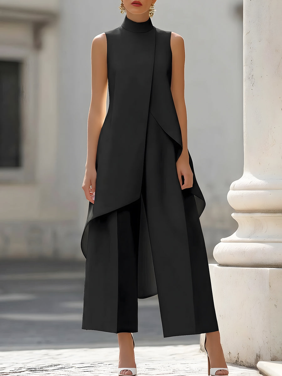 ASYMMETRICAL WIDE-LEG JUMPSUIT FOR WOMEN