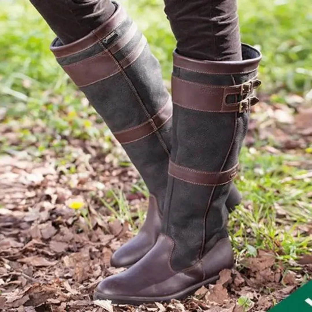 Eugenie Women's All-Weather Tall Boots with Cushioned Footbed - Elena Harper
