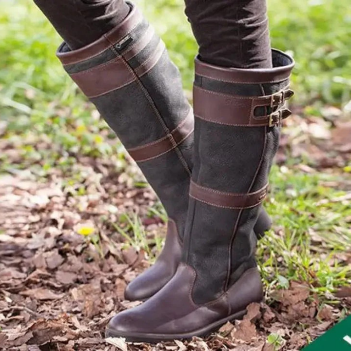 Eugenie Women's All-Weather Tall Boots with Cushioned Footbed - Elena Harper