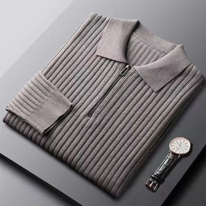 Maximilian | Modern and Elegant Zipper Sweater