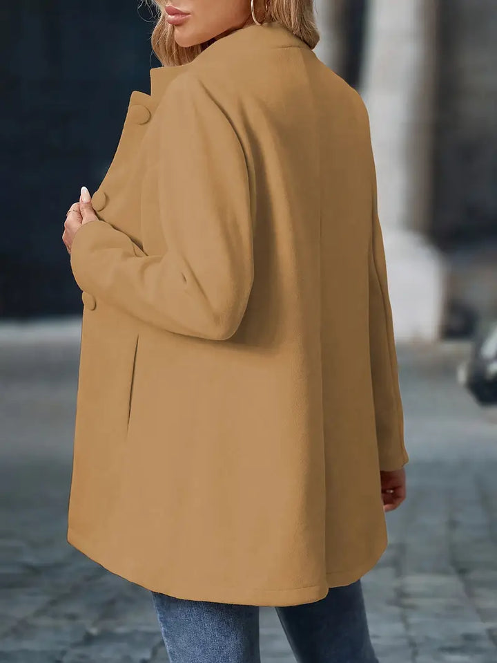 Women's Longline Blazer with Open Front and Shoulder Pads, view 4 - Elena Harper