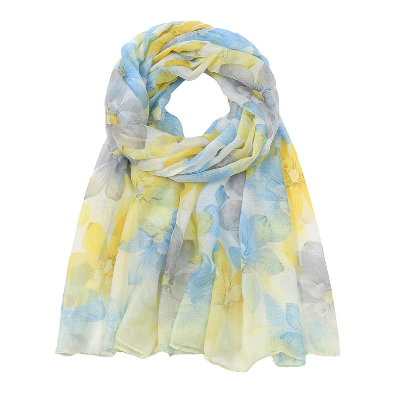 Vintage Floral Print Scarf