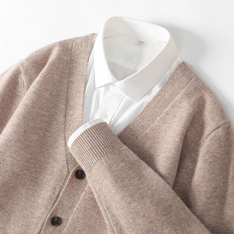 Men's Classic Button-Down Cardigan Sweater for Versatile Layering
