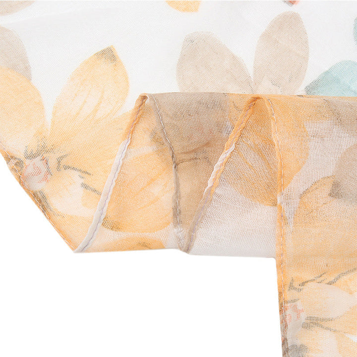 Vintage Floral Print Scarf