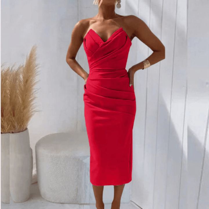 Strapless Lightweight Breathable Dress, view 2 - Elena Harper