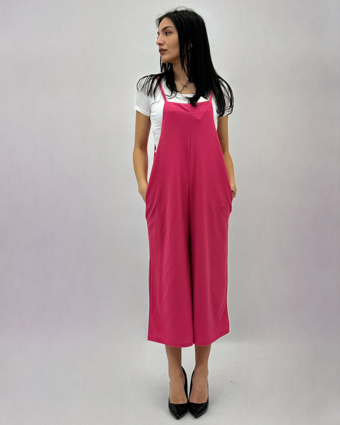 Yvette™  |  Sleeveless Wide Leg Dungarees