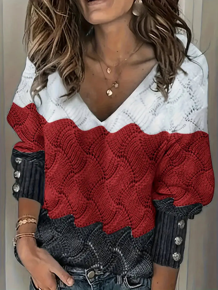 EMMA – COZY CHIC WAVE KNIT SWEATER