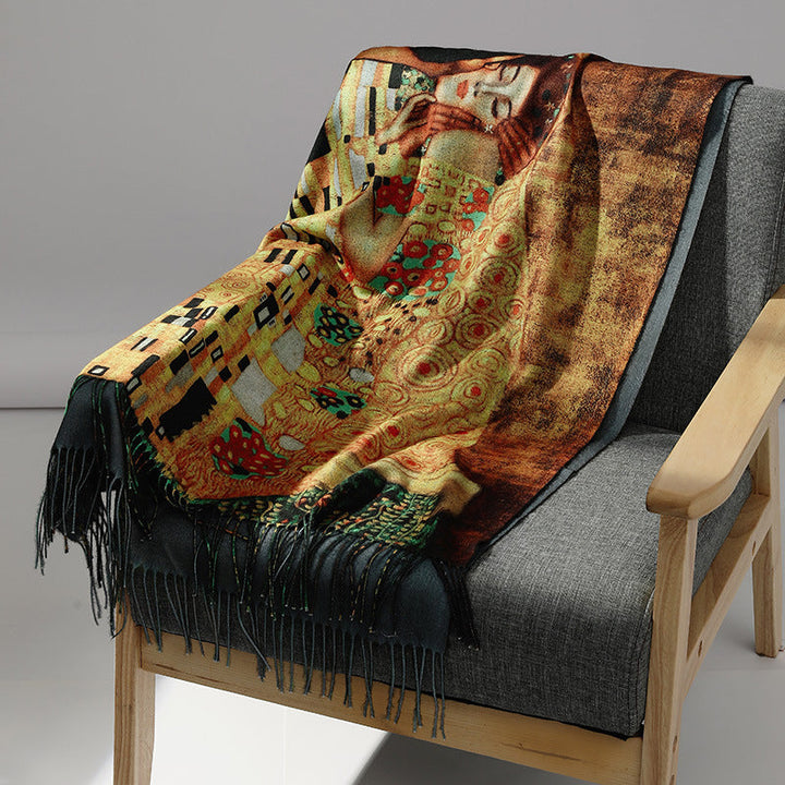 Vintage Abstract Print Scarf