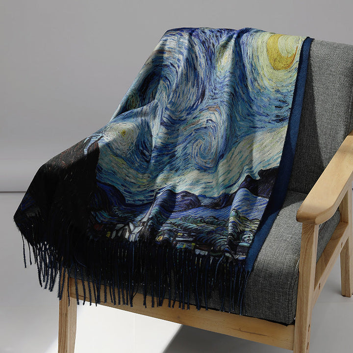 Vintage Abstract Print Scarf