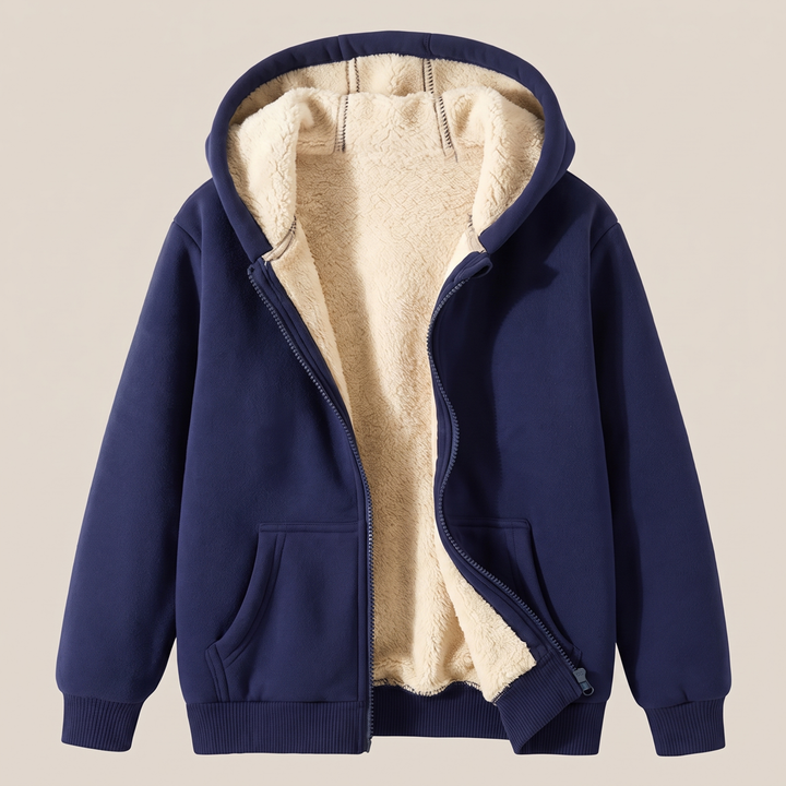 Elias | Comfortable Men's Sherpa Jacket with Hood and Soft Lining