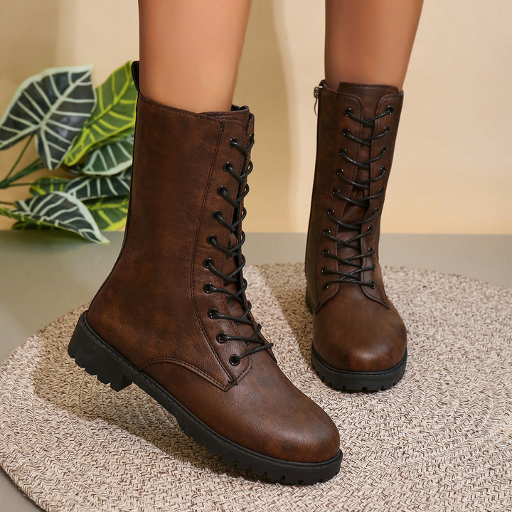 Mid-calf Lace-up Boots for Women - Kerstin
