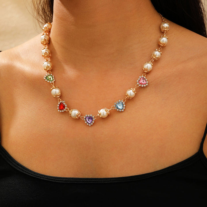 Bohemian Heart-Shaped Necklace, view 2 - Elena Harper