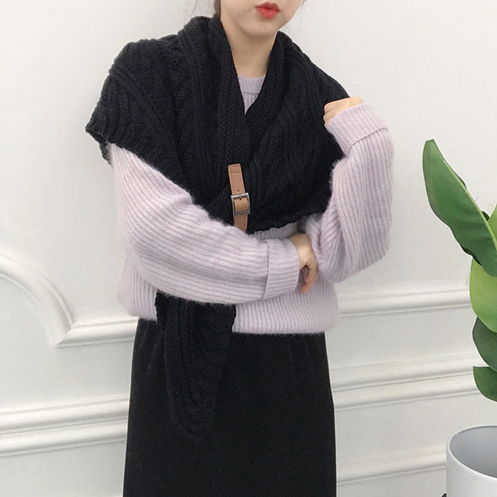 Solid Color Warm Shawl