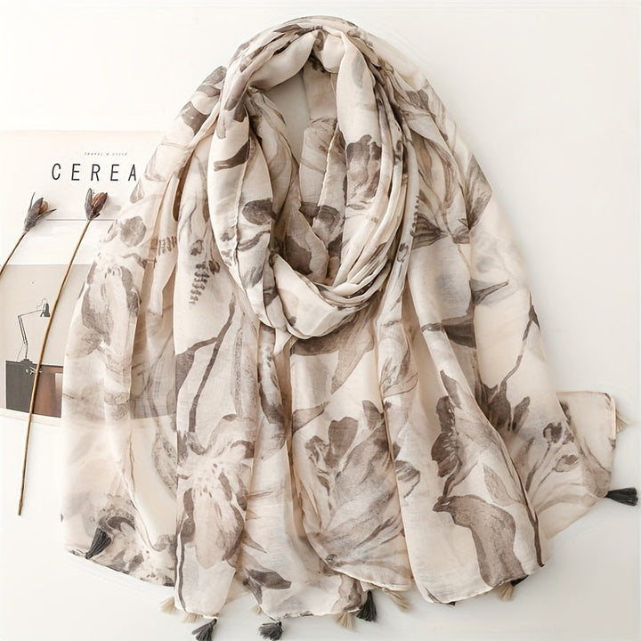 Vintage Floral Print Scarf