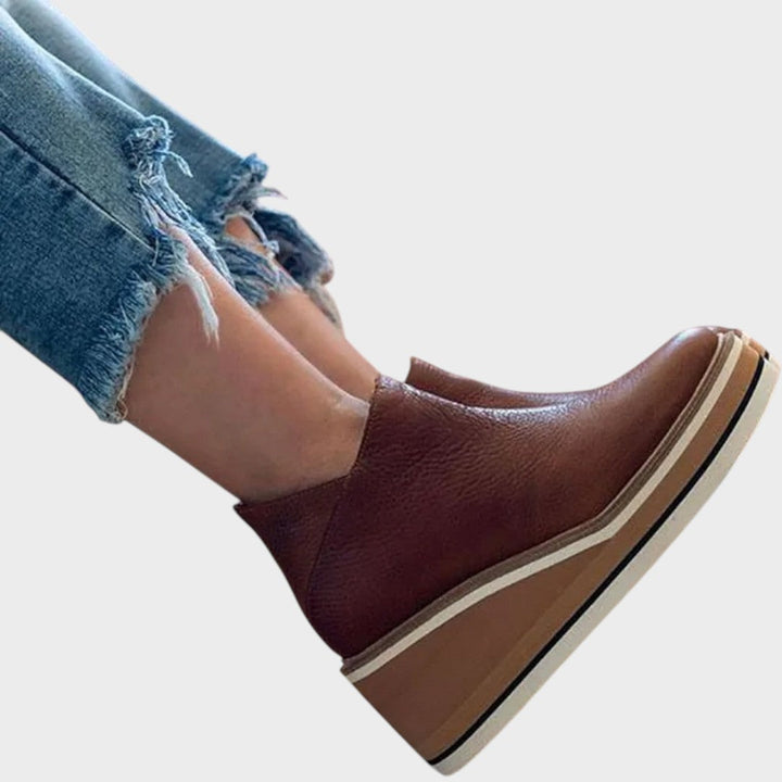 Vina™  |  Pu Leather Ankle Boots