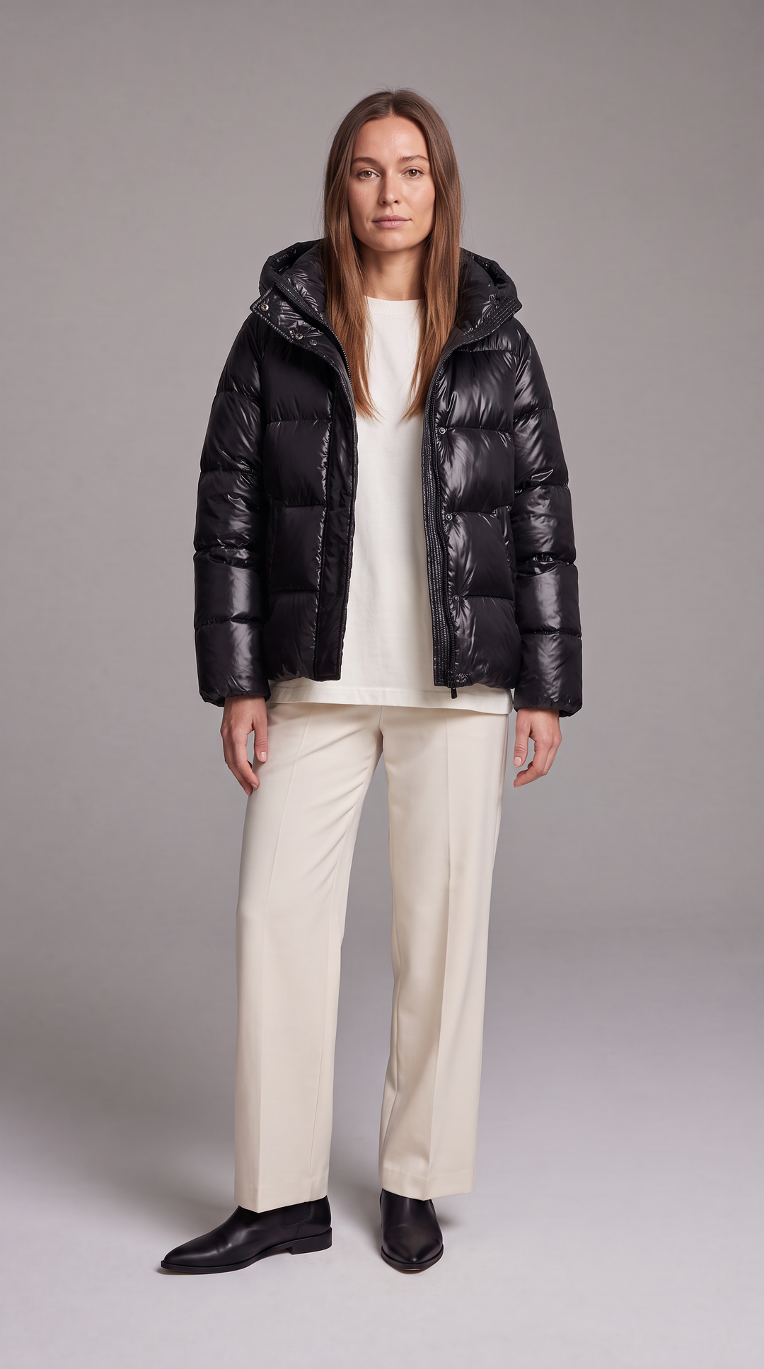 Windproof Hooded Puffer Coat Winter Warmth