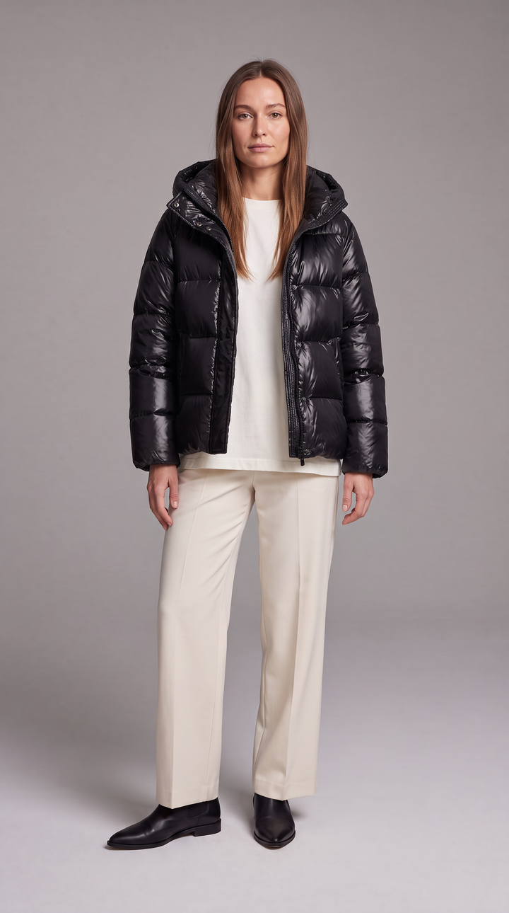 Windproof Hooded Puffer Coat Winter Warmth