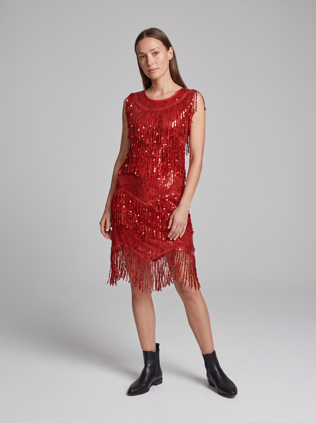 Long Sleeve Sequin Mini Dress Party