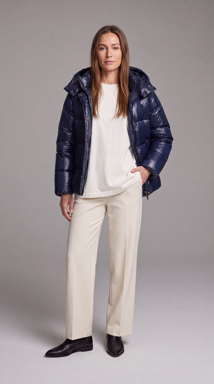 Windproof Hooded Puffer Coat Winter Warmth