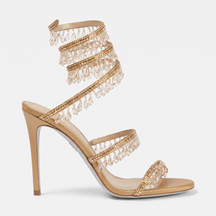 Crystal Wrap Heels Wedding Guest