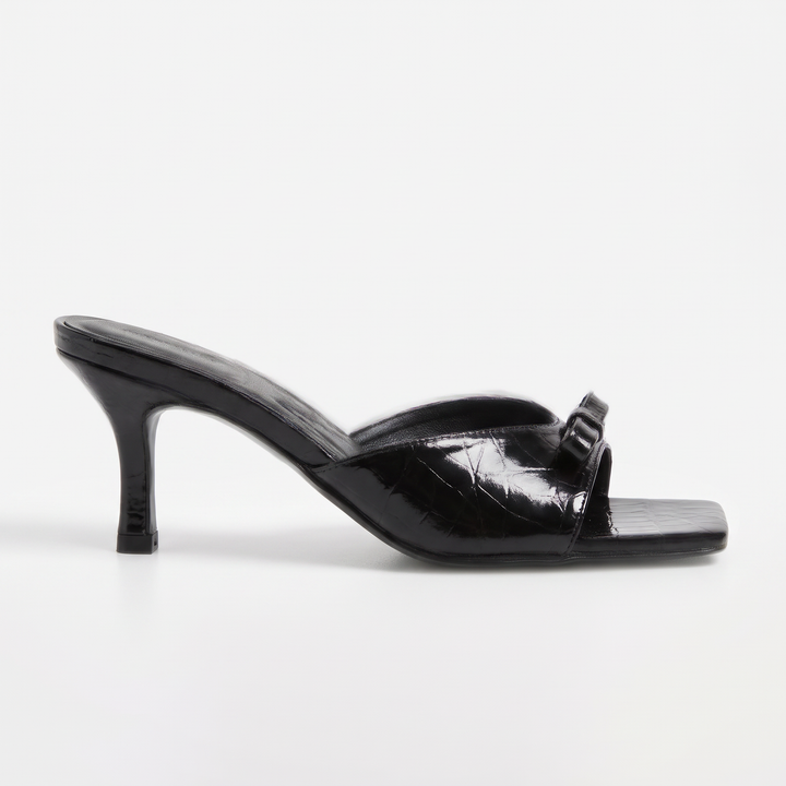 Bow Kitten Heel Mules