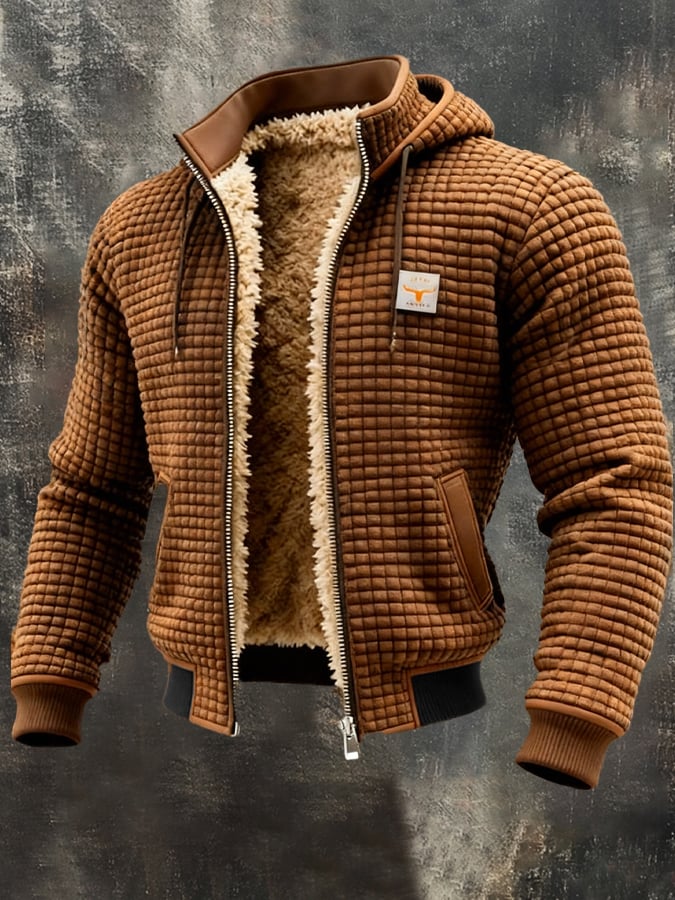 Olivier - Chic Textured Sherpa-Lined Jacket