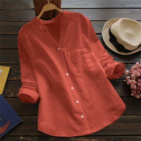 Women's Effortless Long Sleeve Blouse - Versatile & Chic Top