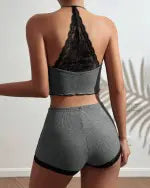 Gloria Casual Two-Piece Set with Waffle Texture, view 5 - Elena Harper