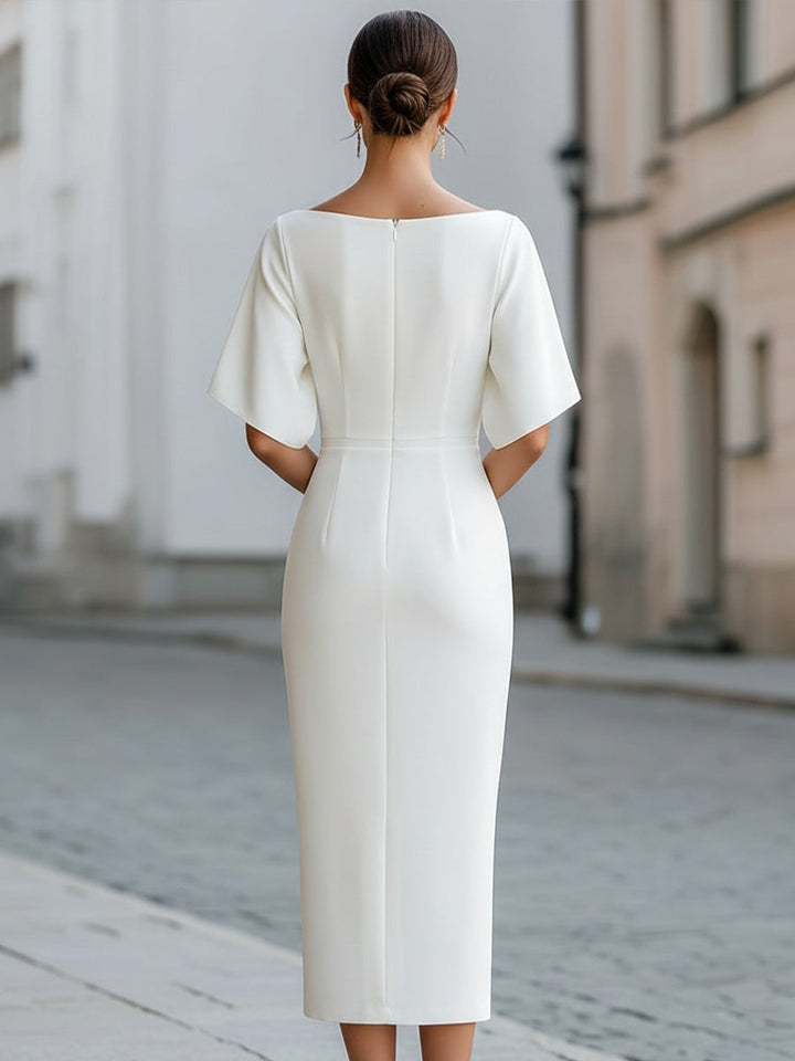 Women's Elegant Tailored Midi Dress