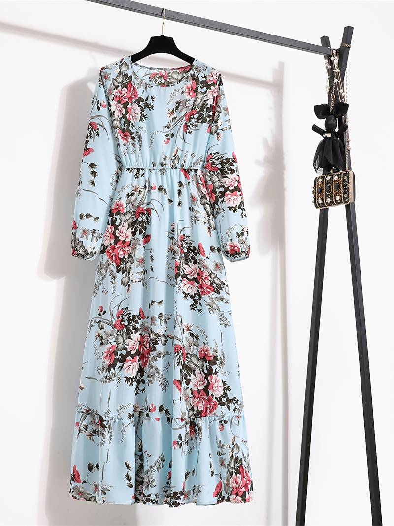 Abella - Bohemian Dress with Floral Print
