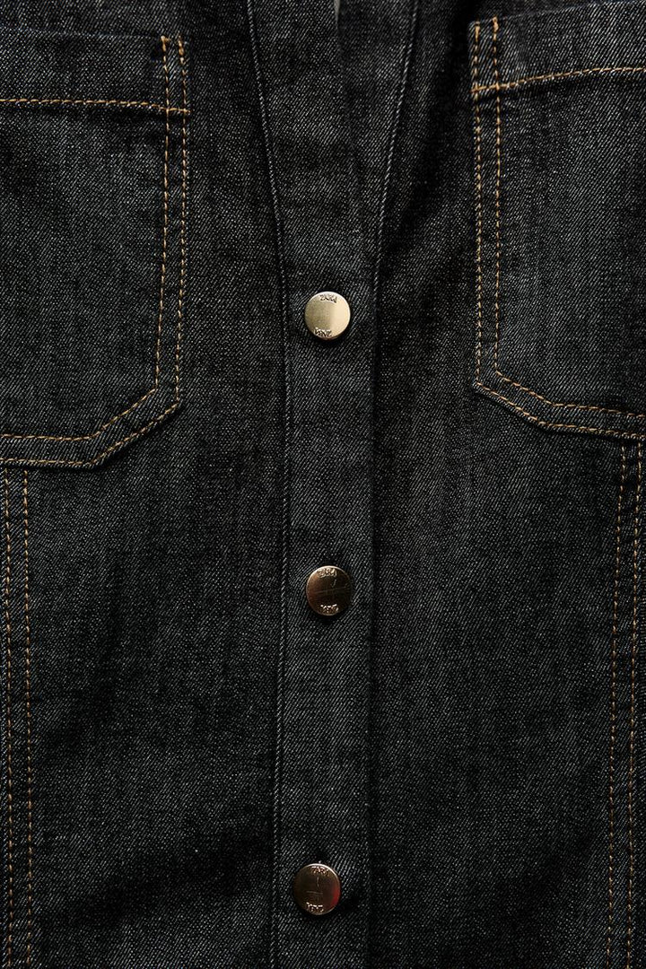Women's Fitted Denim Set: Top & Trousers for Effortless Style