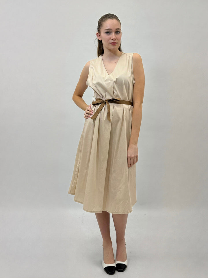 Xenia™  |  V-neck Dress Belt Detail