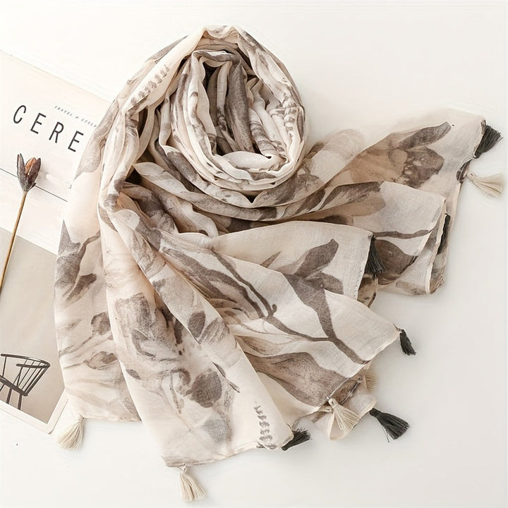 Vintage Floral Print Scarf