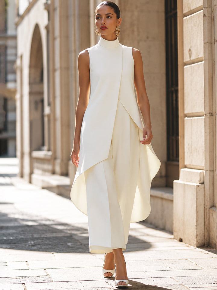 ASYMMETRICAL WIDE-LEG JUMPSUIT FOR WOMEN