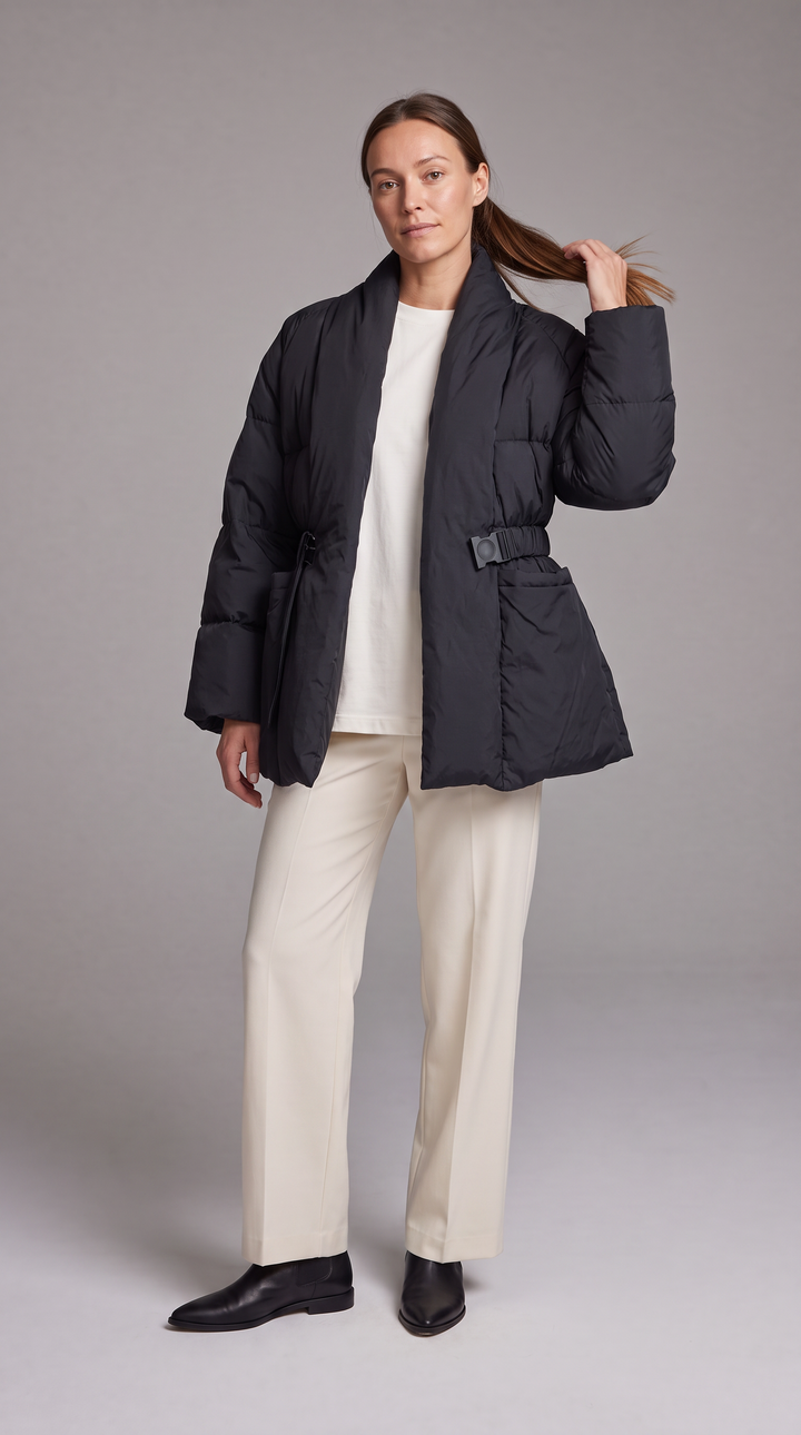 Belted Puffer Coat Winter Style