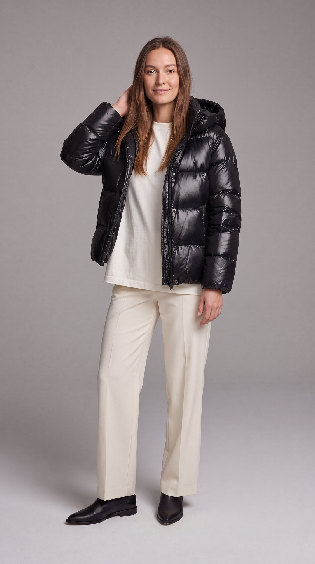 Windproof Hooded Puffer Coat Winter Warmth