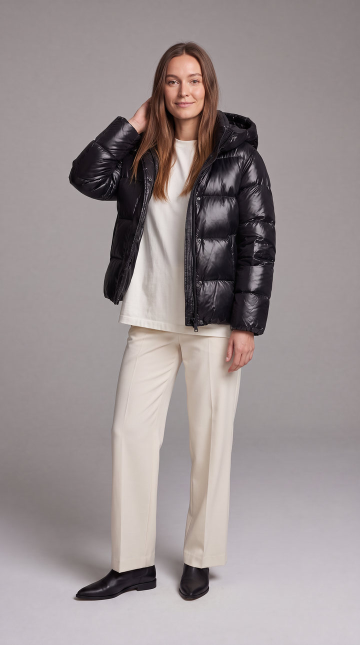 Windproof Hooded Puffer Coat Winter Warmth