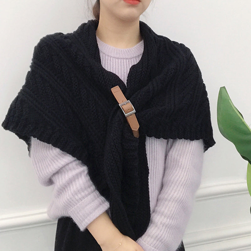 Solid Color Warm Shawl