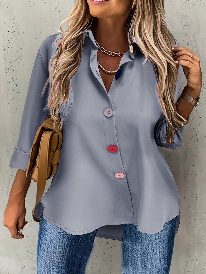 CHIC BLOUSE WITH BUTTONS FOR WOMEN