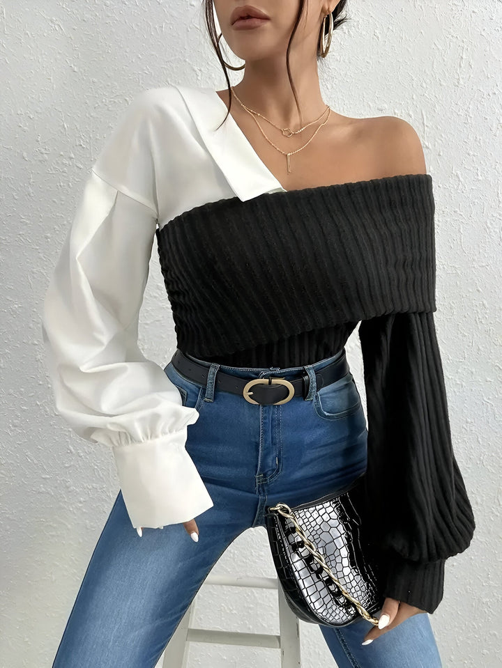Berlinn One-Shoulder Top, view 2 - Elena Harper