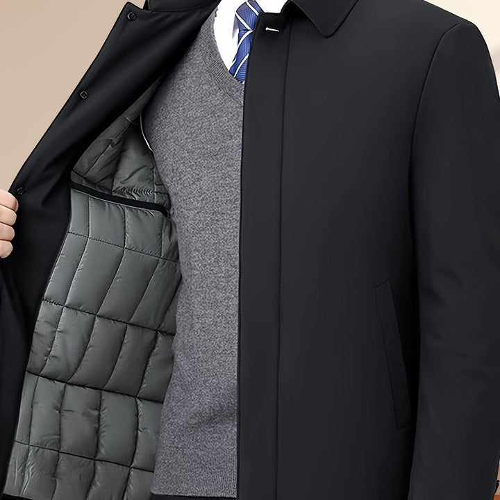 LAURENT MONACO | MEN'S NOTCHED COLLAR ZIP JACKET