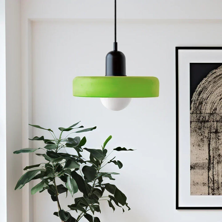 Bauhaus Stained Glass Pendant Light