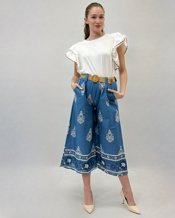 Marisa™  |  Embroidered Trousers Belt Detail