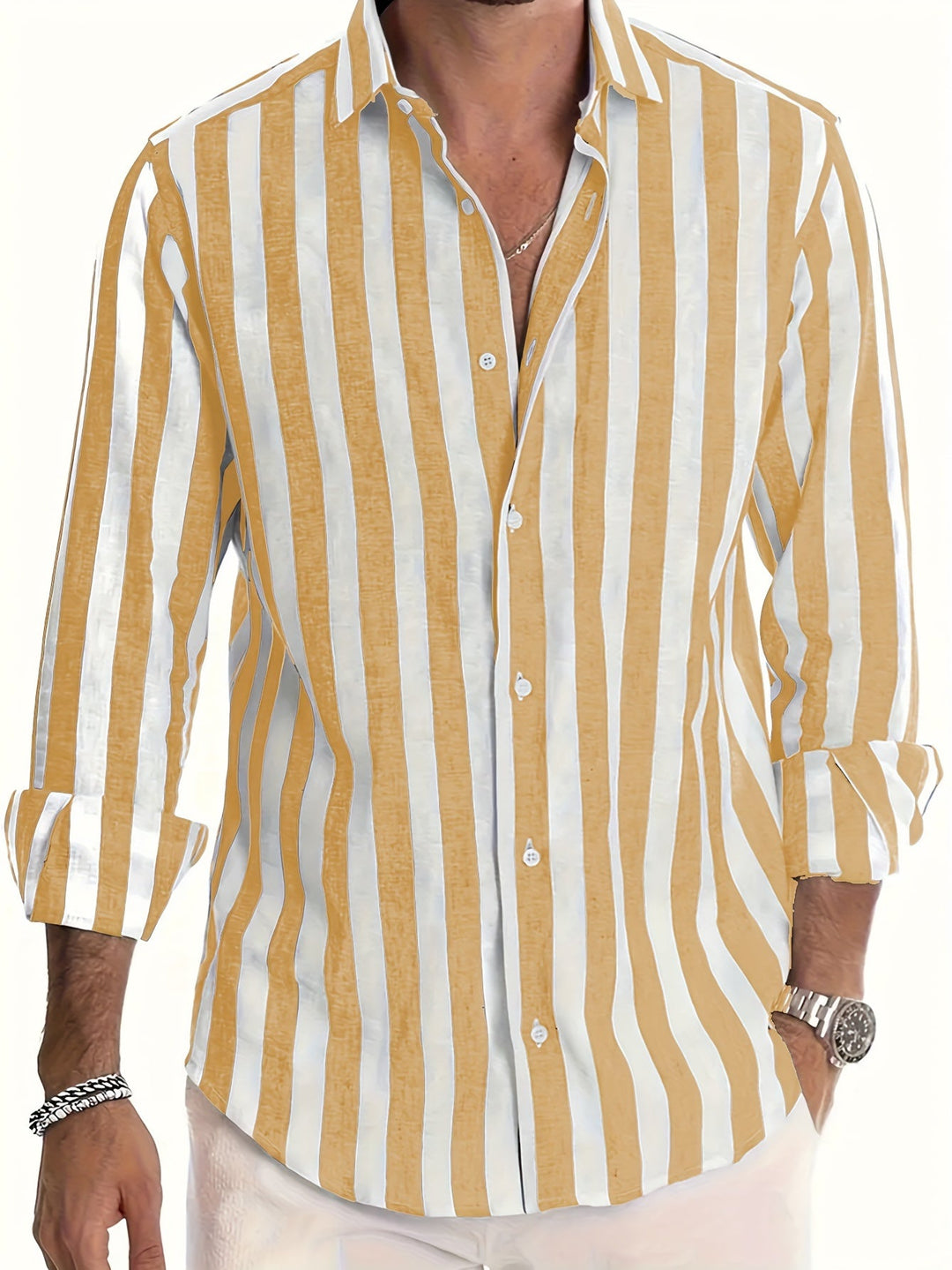 LAURENT MONACO | REFINED STRIPED SHIRT FOR MEN