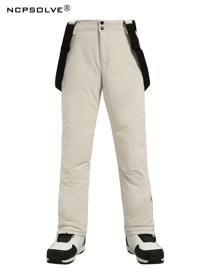 Ski Pants 25’ Windproof Bib Pants Thick Lining AlpineGlide TP Essential, view 3 - Elena Harper