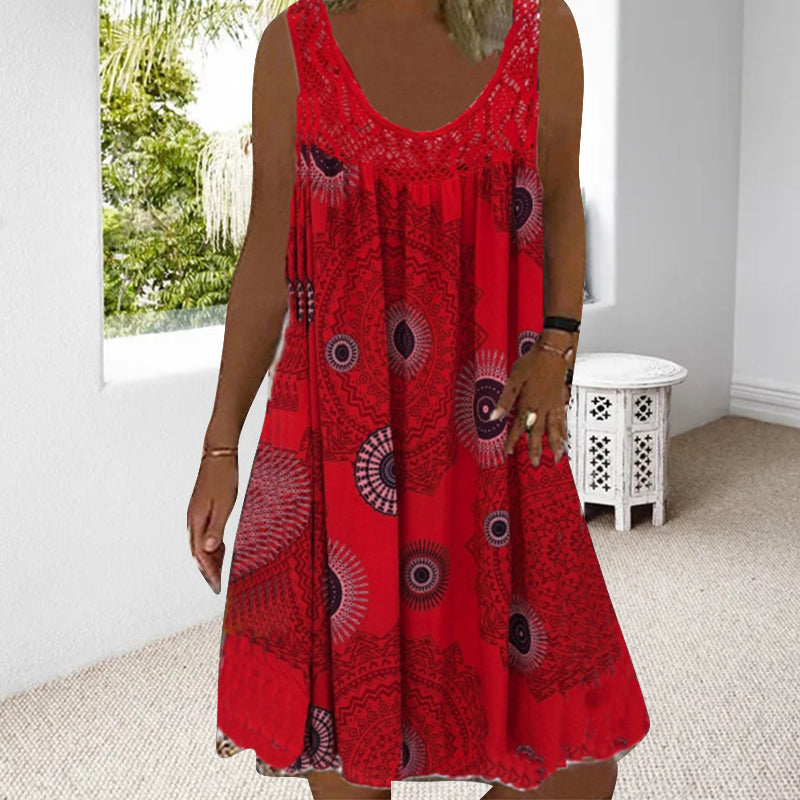 Sleeveless Plus-Size Summer Dress Valéora, view 4 - Elena Harper