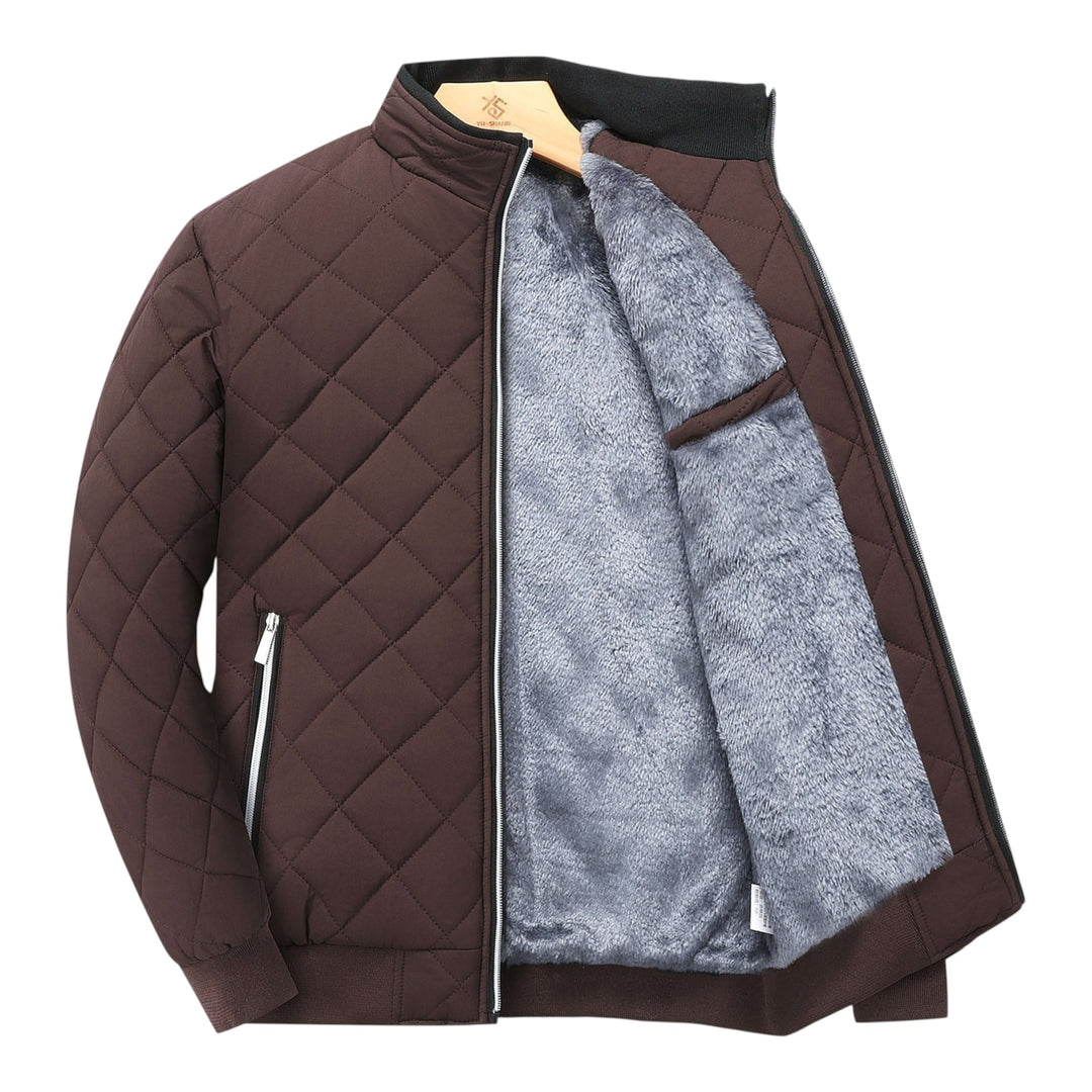 Hristo - Diamond Pattern Fleece Lined Jacket