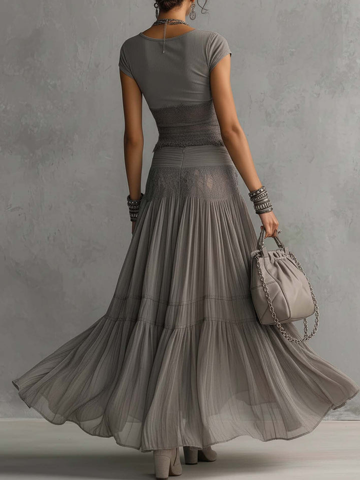 Delphine Sheer Layered Maxi Set - Elena Harper