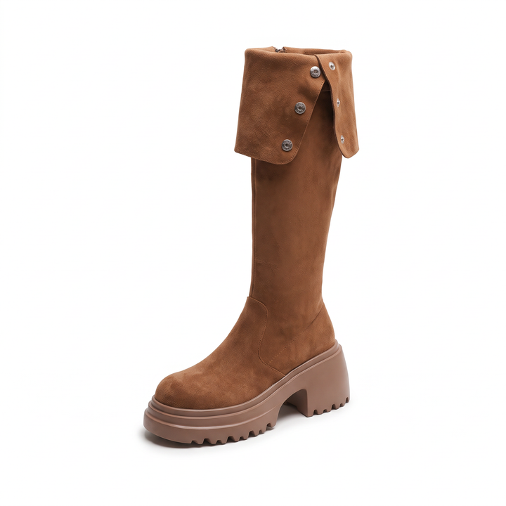 Brown Over The Knee Boots Autumn Winter